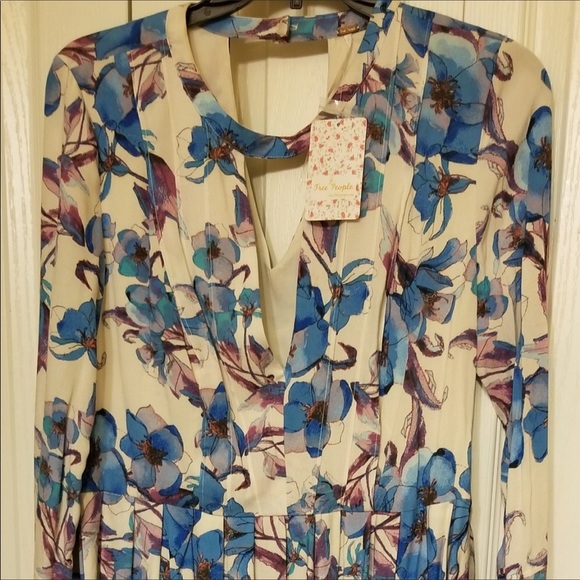 Free People Dresses & Skirts - Free people purple and blue floral dress